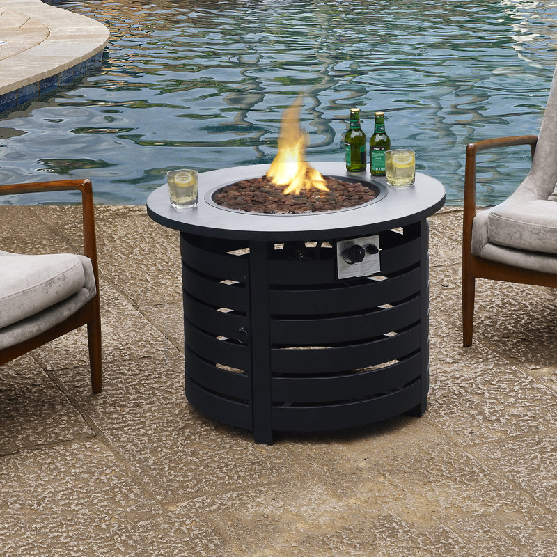 Latitude Run® Table de foyer d’extérieur au gaz propane classique